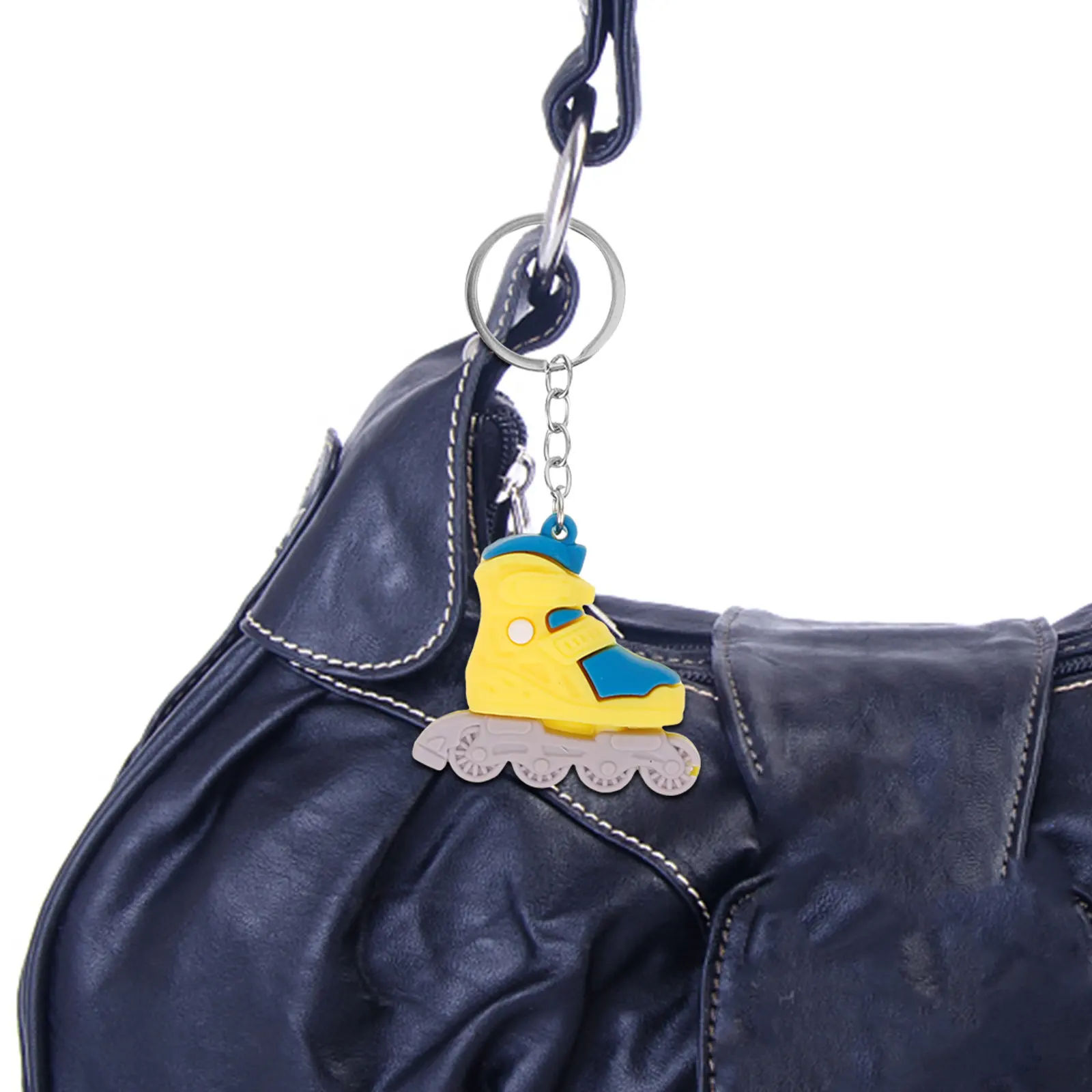 

Набор из 4 брелоков-роликовых коньков: многофункциональные подвески из ПВХ для сумок и рюкзаков, креативный декор в виде роликовых коньков