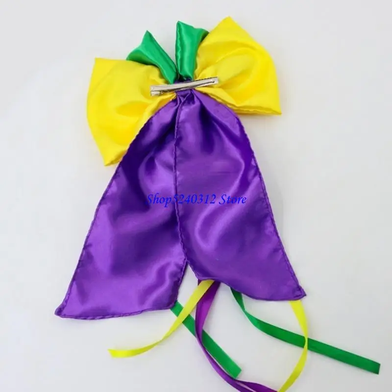 Pinza para con lazo carnaval 634C, horquilla tela práctica, pasadores cómodos para uso prolongado, diseño seguro y