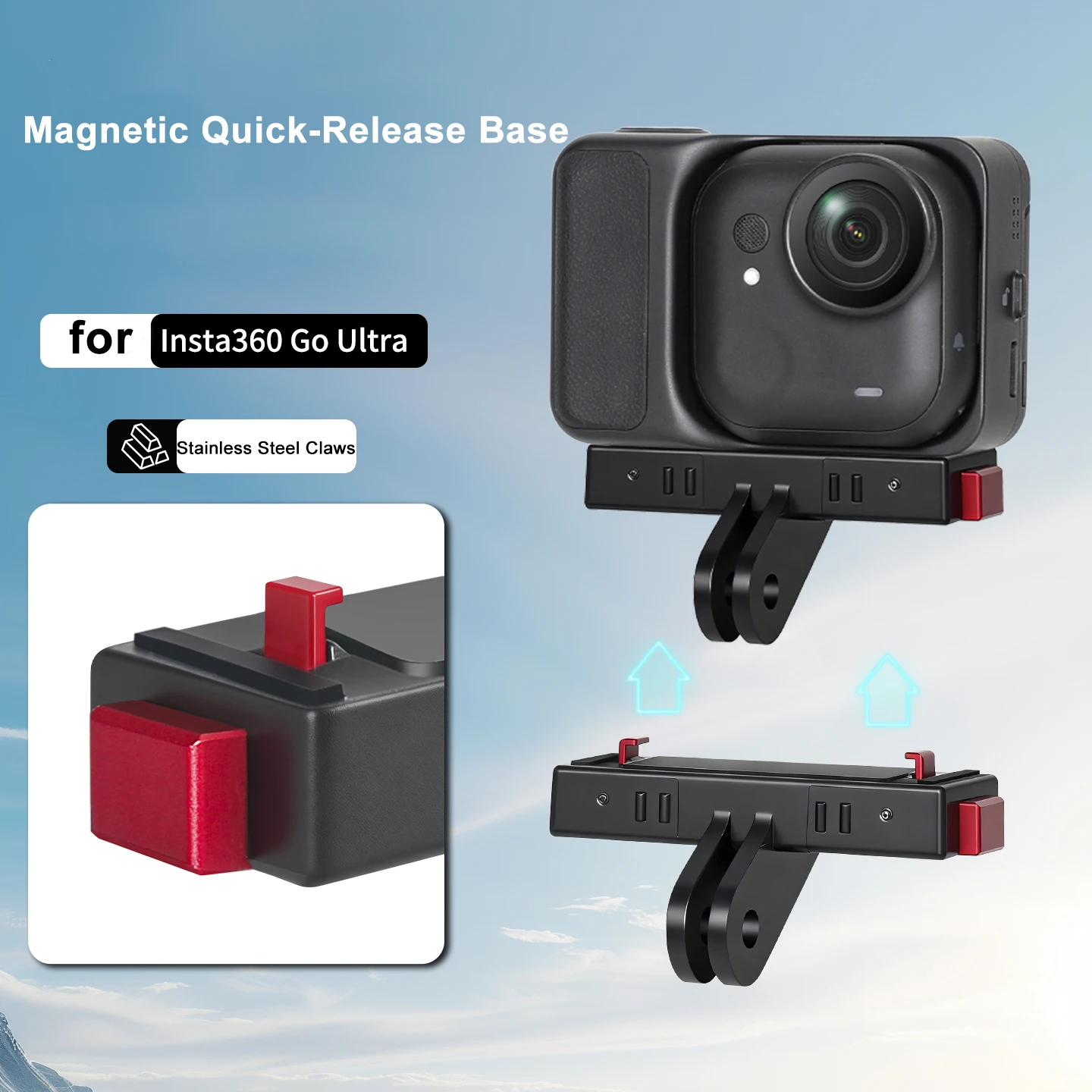 

Camera Magnetic Quick Release Adapter Mount for insta360 go ultra Camera , Camera Stand Mount Adapter for insta360 go ultra