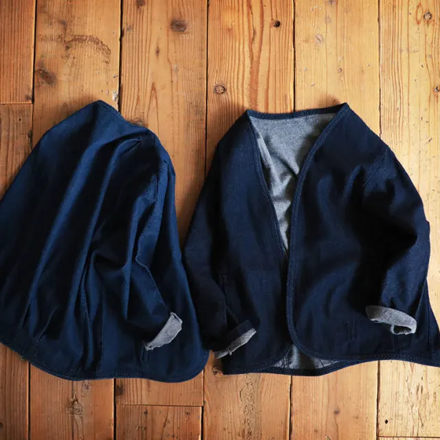 

Cotton Washed Crew Neck Loose Denim Jacket 25SS