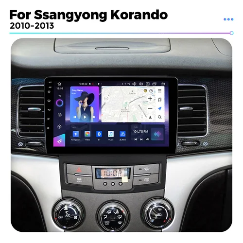 Imagen 2 del producto Navifly MTK6762 reproductor multimedia de coche 2 Din autoradio estéreo para SsangYong Korando 3 Actyon 2 2010 - 2013 inalámbrico CarPlay Auto