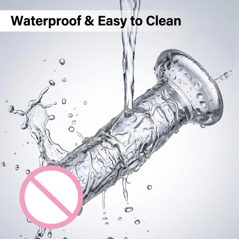 Realistic Soft Jelly Dildo Transparent Suction Cup Strong Grip Flexible Intimate Toy for Women Solo Couple Play - Image 2