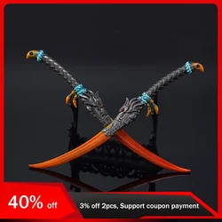 Katana de meteoros periféricos de juego Legend, espada de Metal, hoja de caza, Material de Metal, modelo de arma sin cortar, regalos para niños, 21cm