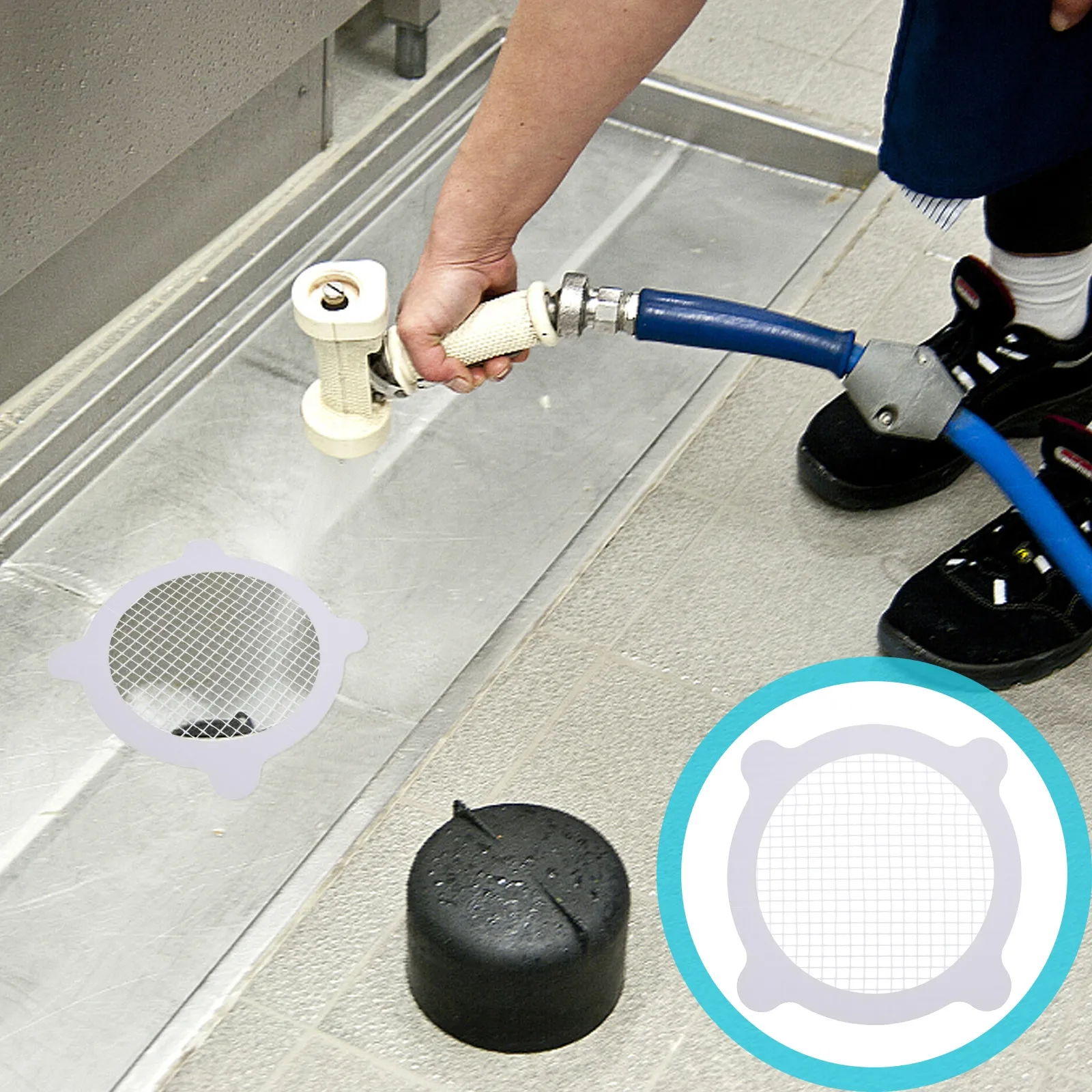 

25Pcs Floor Drain Stickers Disposable Hair Filtering Stickers Bathroom Sewer Filter Mesh Kitchen Sink Drain Filtering Mesh