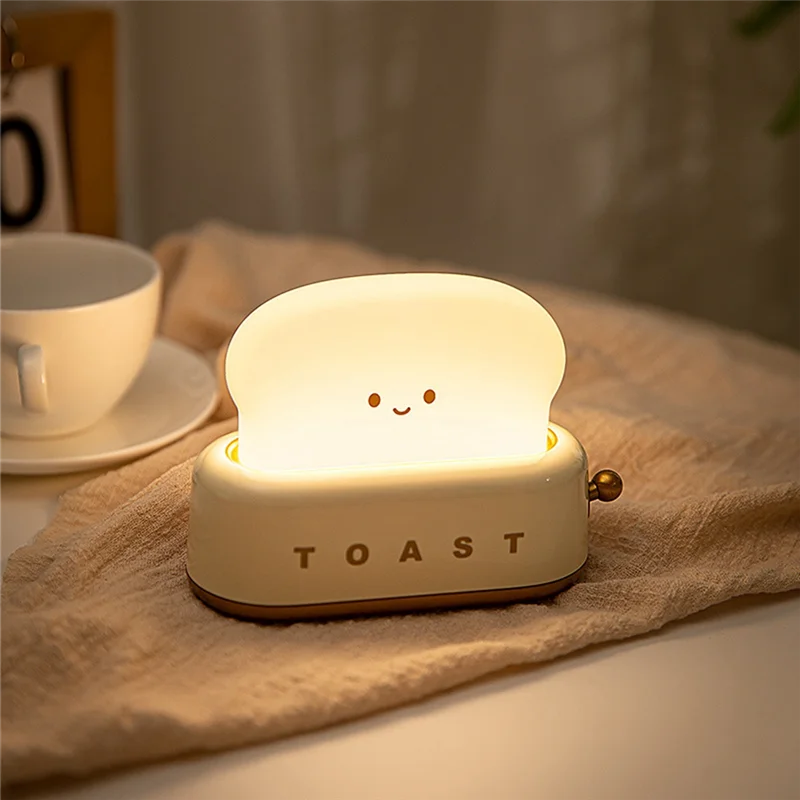 

ABRE-Toast Ночник Тостер Настольный светильник Детский ночник Симпатичная прикроватная лампа для спальни
