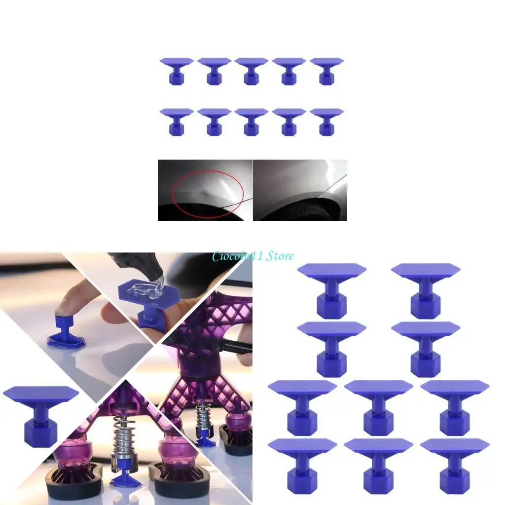 

Y1UB 10Pcs Dent Removal Pulling Tab Dent Puller Tabs Dent Removal Tool