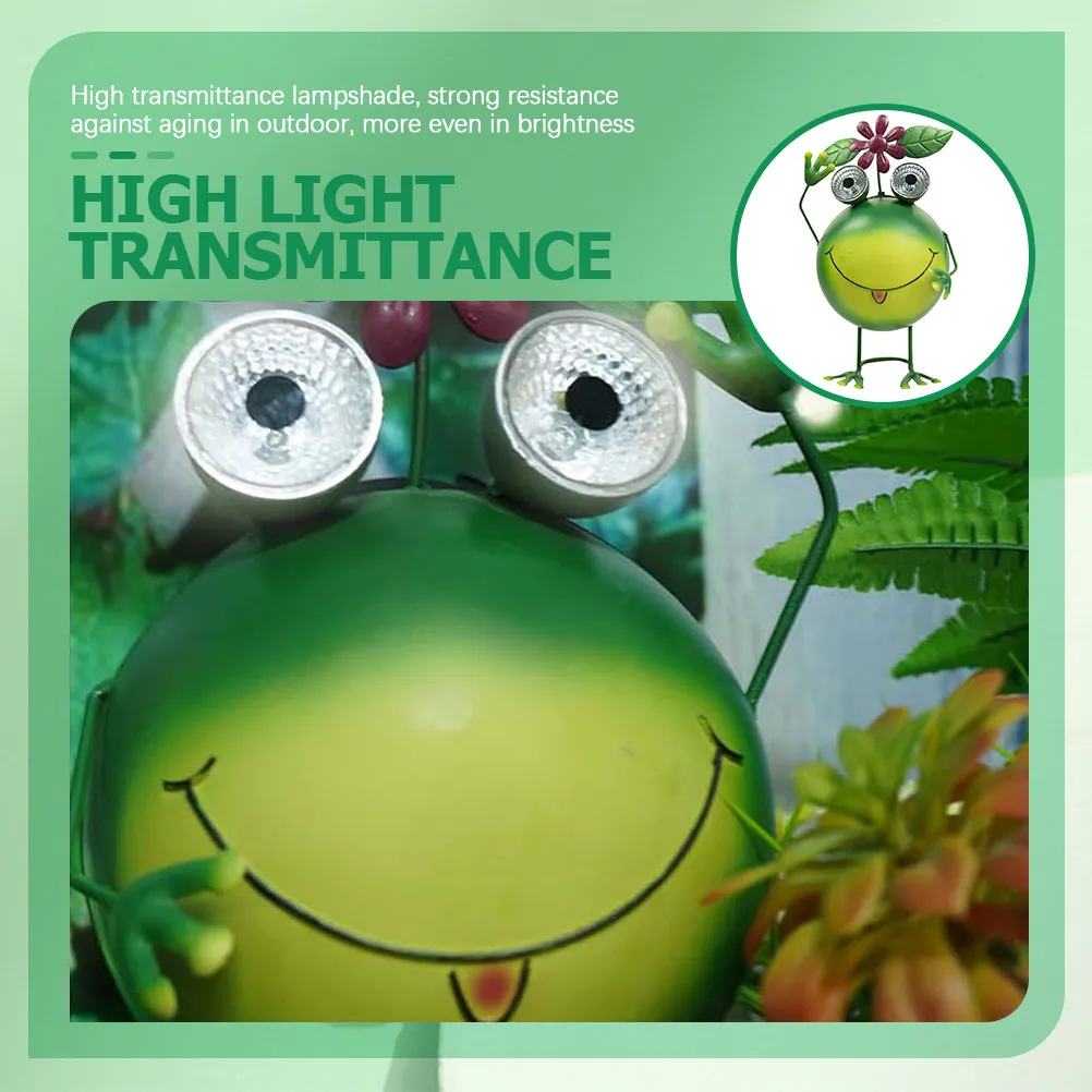 

Solar Frog Patio Light Hand Painted Wrought Iron Outdoor Garden Decoration Solar Pathway LED Yard Lights Patio Shrimp Decor