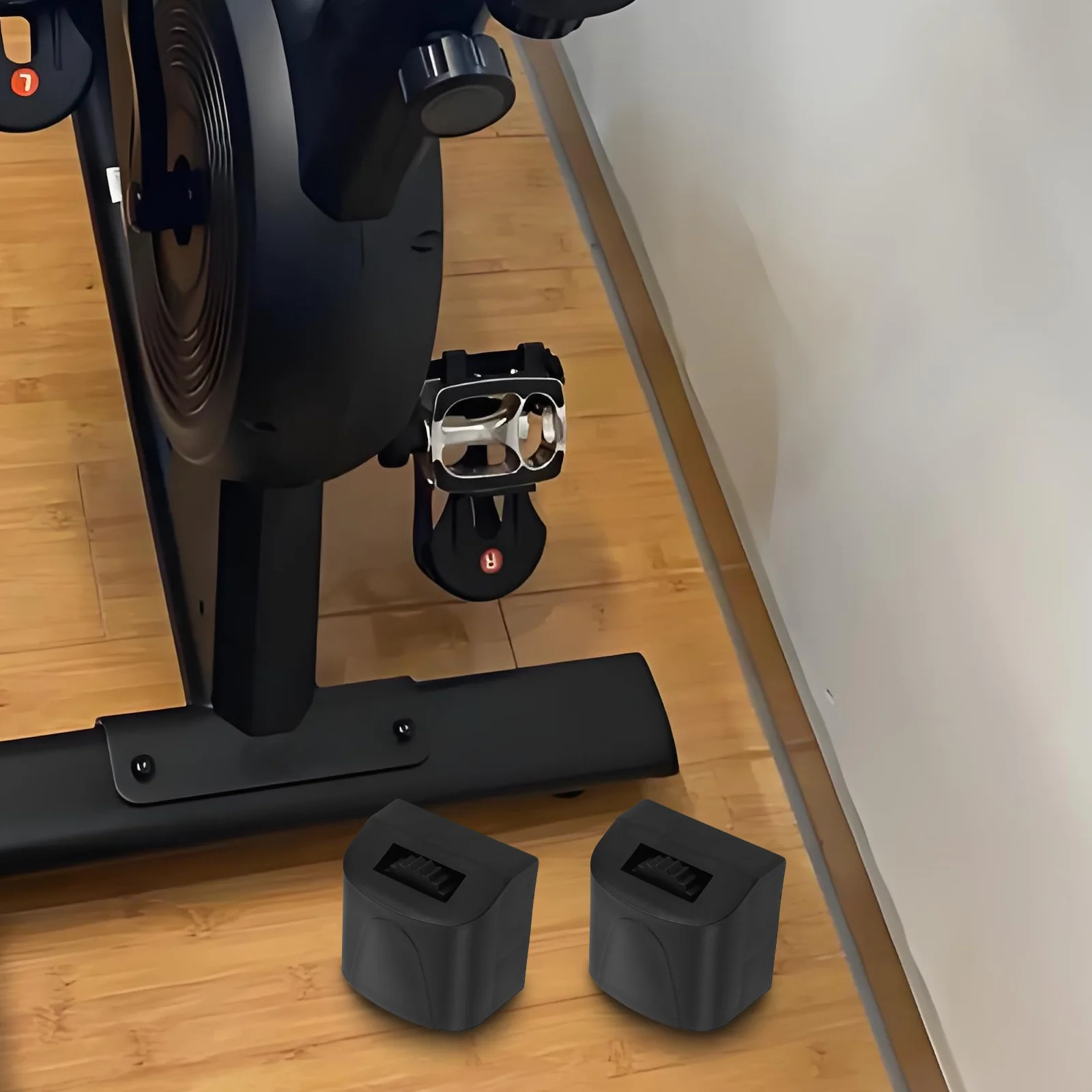 

2pcs Fitness Equipment Foot Pads Plastic End Caps Shock Absorbing Anti-Skid Floor Protectors For Workout Machines Leg End Covers