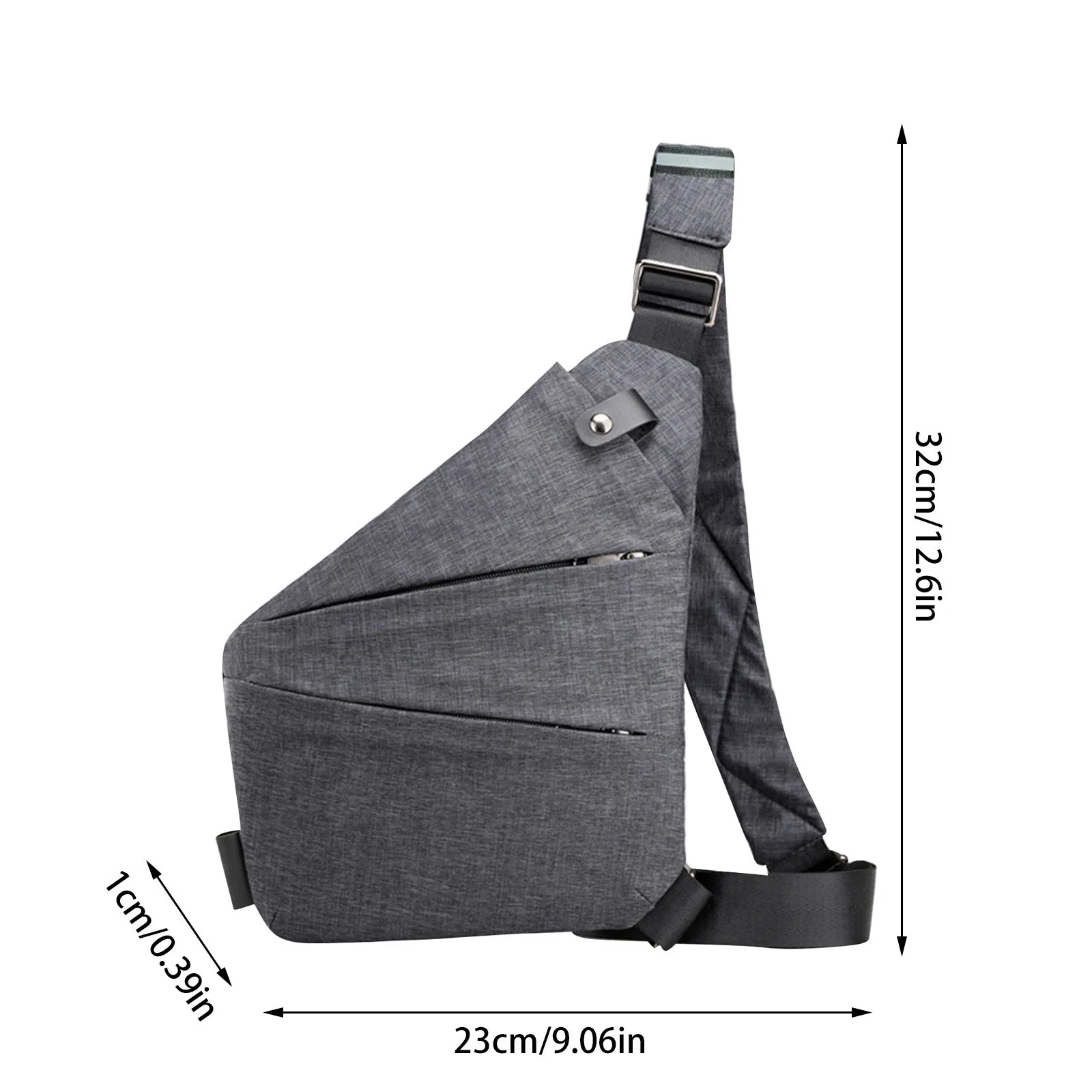 Trapez Multifunctional Chest Bag Men\'s Fashion Trend Nylon Cloth Shoulder Bag Korean Style Casual Waterproof Messenger Bag