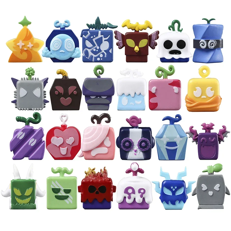 لعبة Blox Fruits شخصية لطيفة صغيرة من مادة PVC ألعاب تمثال 24 قطعة/المجموعة