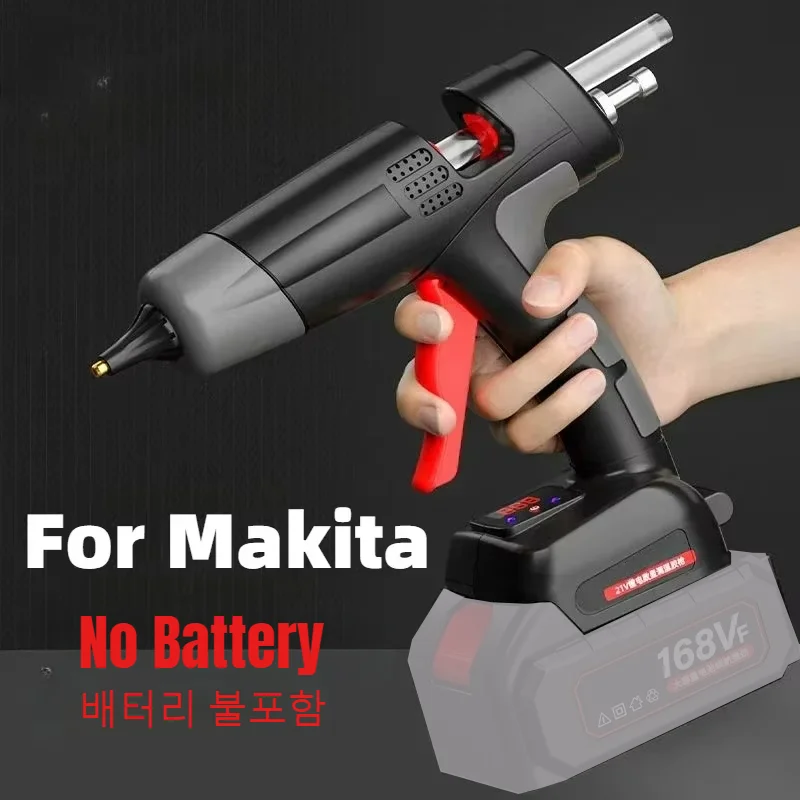 

For Makita 18V Cordless Glue Gun Adjustable Temperature Without Battery Silicone Gun Black for 11mm Glue Sticks DIY Repair Tools