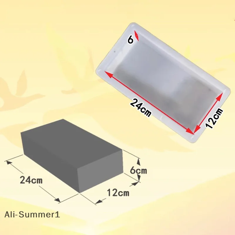 【E】DIY Paving Brick Mould Rectangle Shaped Walk Maker Reusable Concrete Path Maker Mold For Lawn Patio Yard Garden