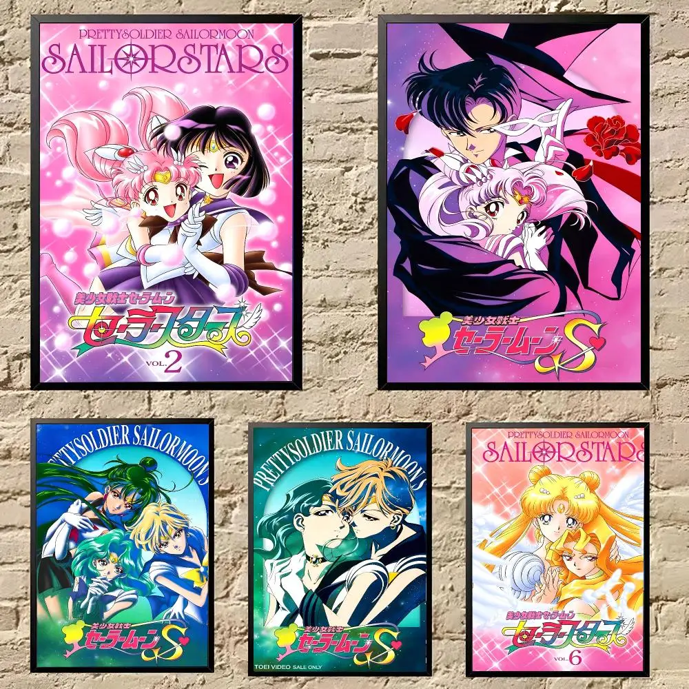 Sailor Moon Anime Poster Poster HD Self Adhesive Waterproof Wall Art Ideal For Home Office Dorm Bedroom Great Gift