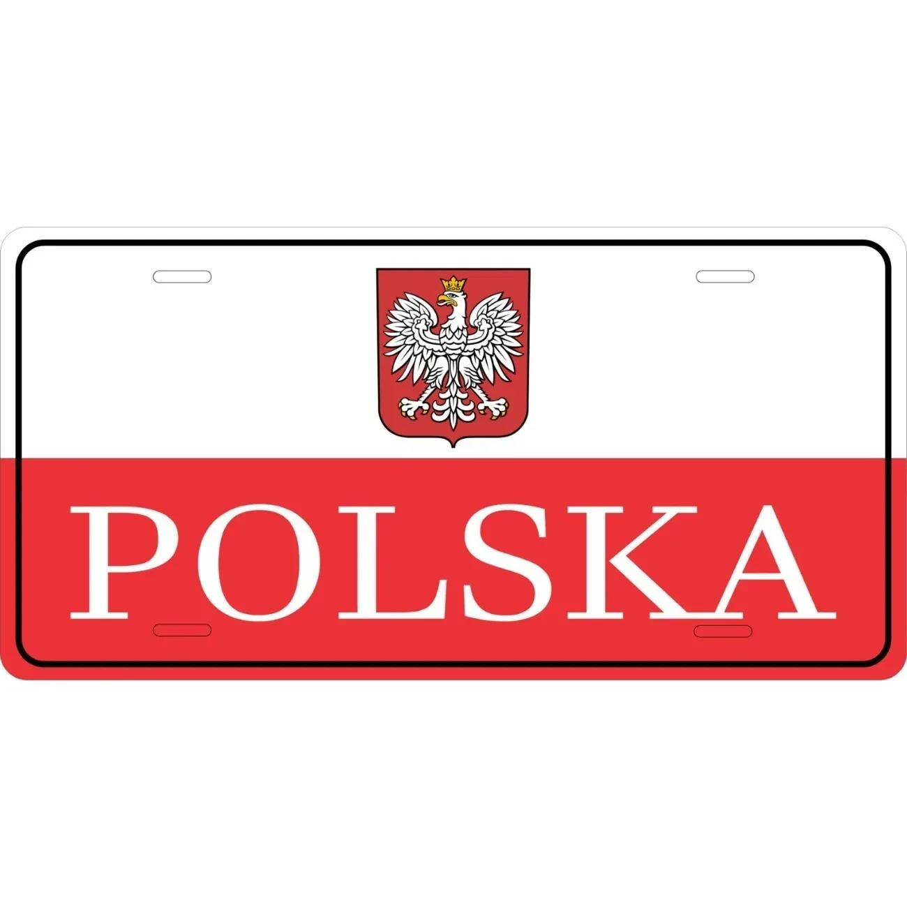 Custom Personalized Poland 3 Flag Hanging Tag Home Decor Waterproof Dustproof Ornament