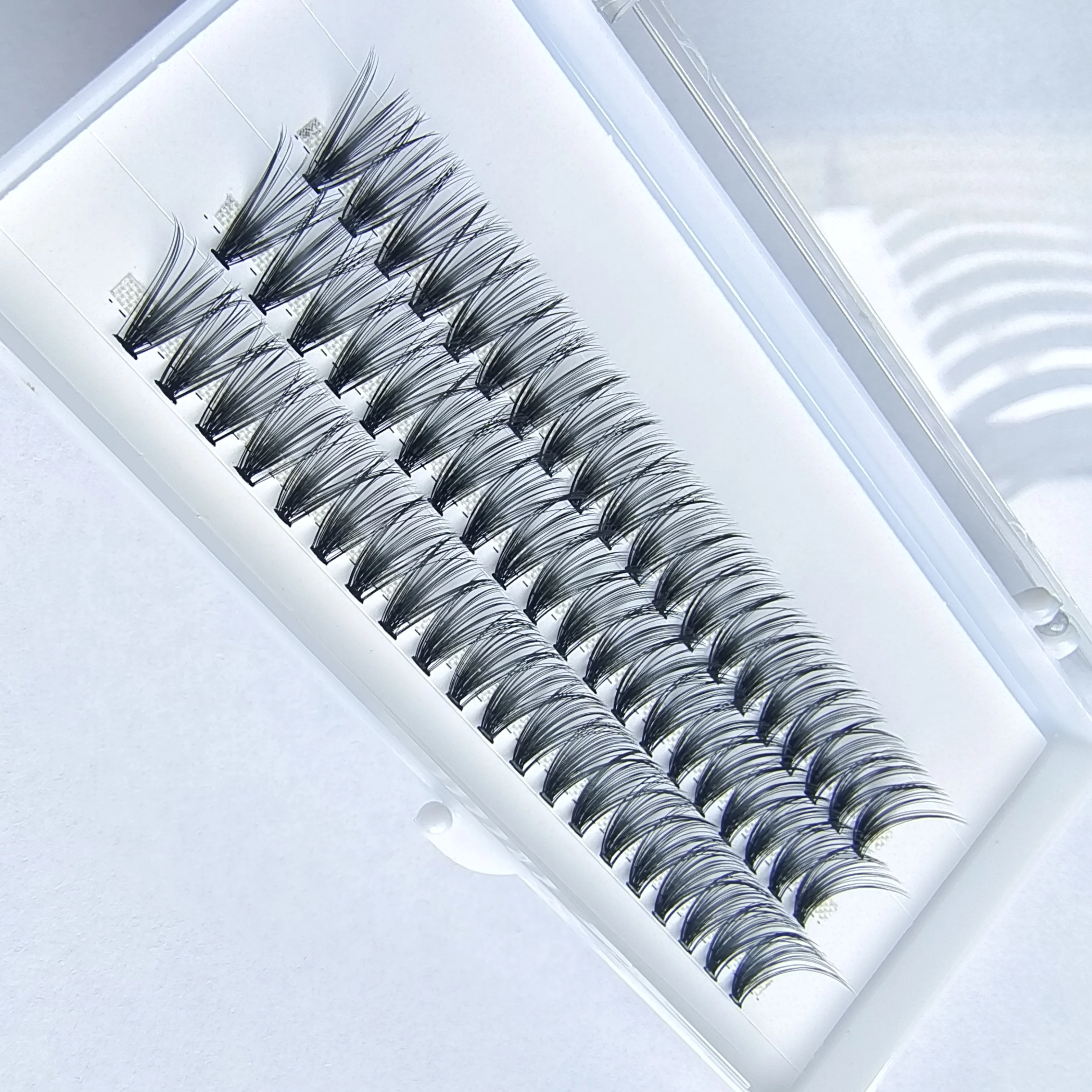 handmade lahes 10D20D30D for makeup invidual eyelashes clusters bunches silk lashes by korea makeupartist