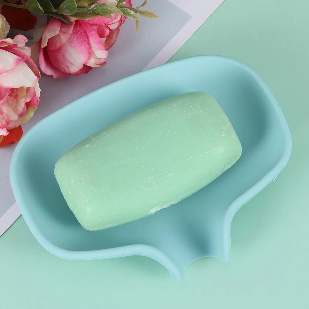 

4pcs Silicone Boxes Simple Containers Self-Draining Holders For Bathroom Kitchen Home Supplies Bar Soap Container Drainable Soap