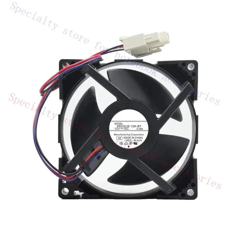 AAA+ Refrigerator Built-In Freezer Cooling Fans Motor 09232JS-12K-BT DC 12V 0.08A 9240 92X92X40Mm 3-Wire 3-PIN Terminals