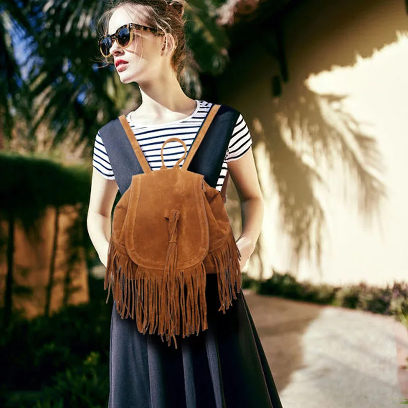 Bag 2024 New Foreign Trade in Europe and America Fringed Shoulder Bag  Fashion travel bag backpack casual backpack