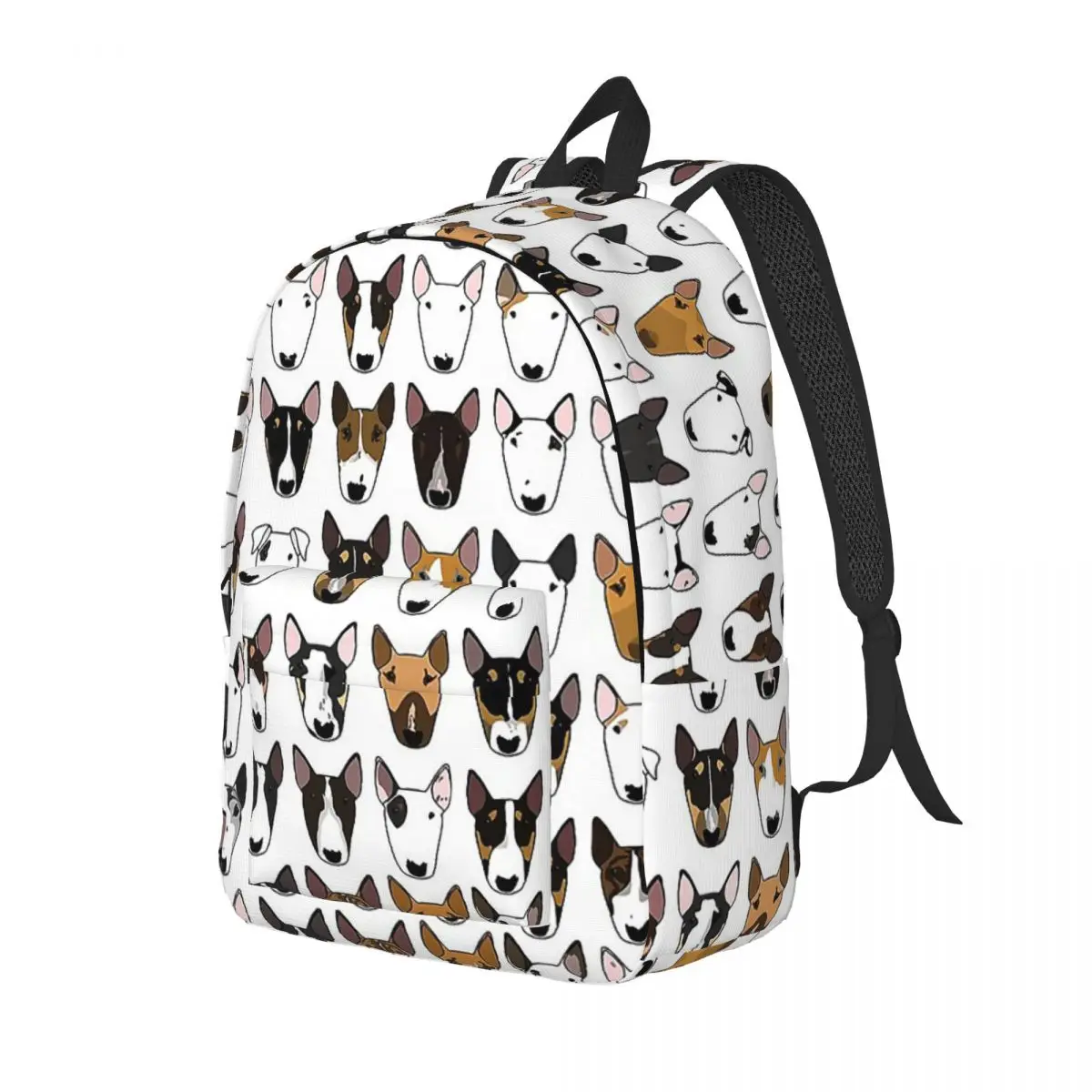A Metre Of Bullies for Men Women Student School Bookbag Bull Terrier Dog Canvas Daypack Elementary High College Lightweight