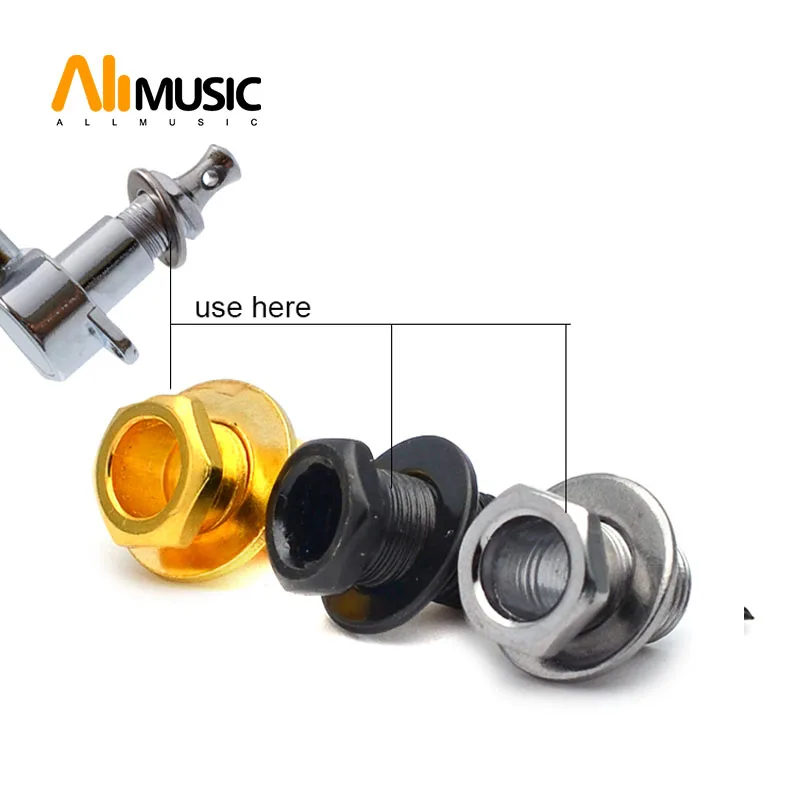 60SETS Hex Threaded Bushing & Ferrules for Sealed-gear Guitar Tuning Peg Tuner Machine Heads Silver Black Gold