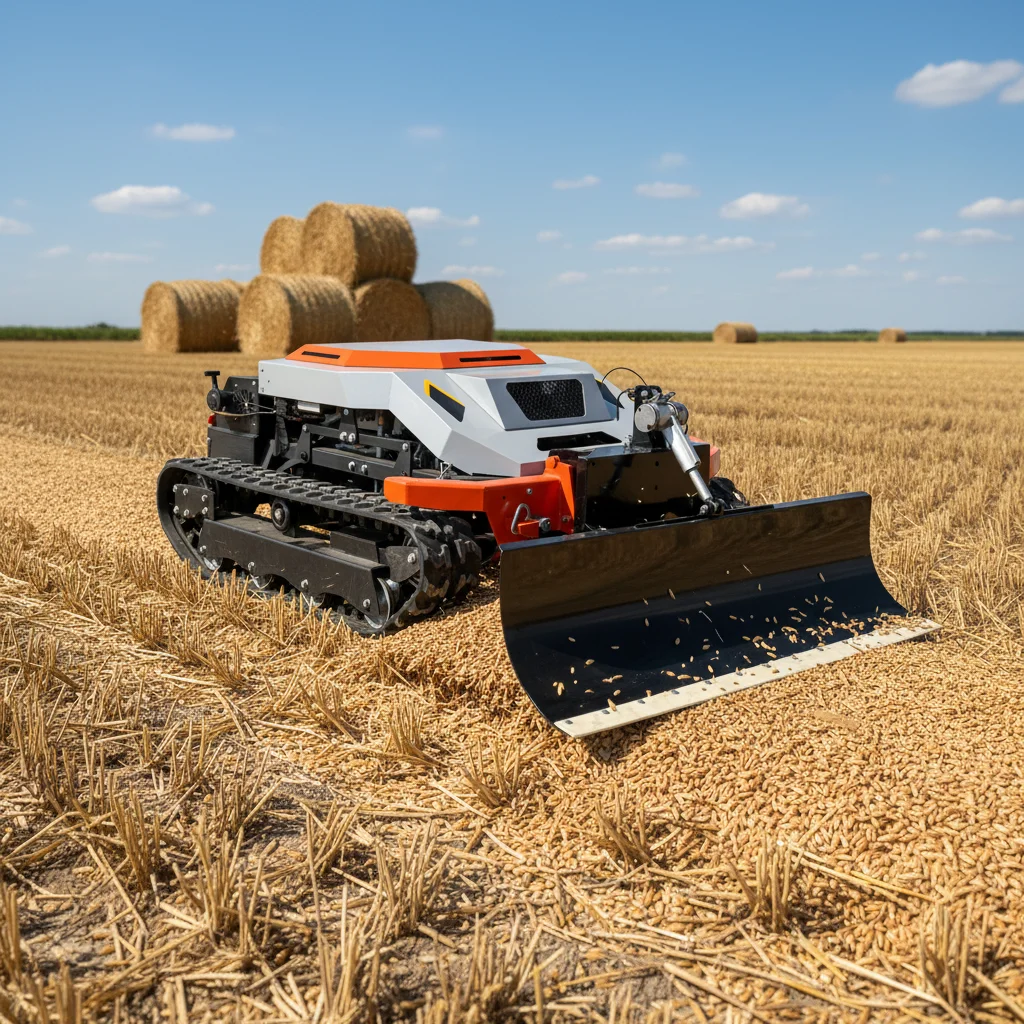 Remote Control Lawn Maintenance Machine Crawler Tracked All Terrain Grass Cutter