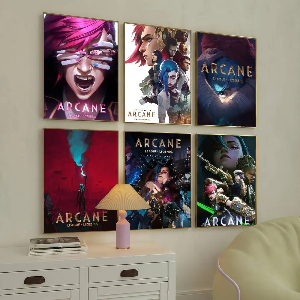 لعبة L-league of L-legends Jinx ملصق مناسب لغرفة المعيشة المنزلية وغرفة النوم والمكتب والبار ملصق تزيين الحائط #1