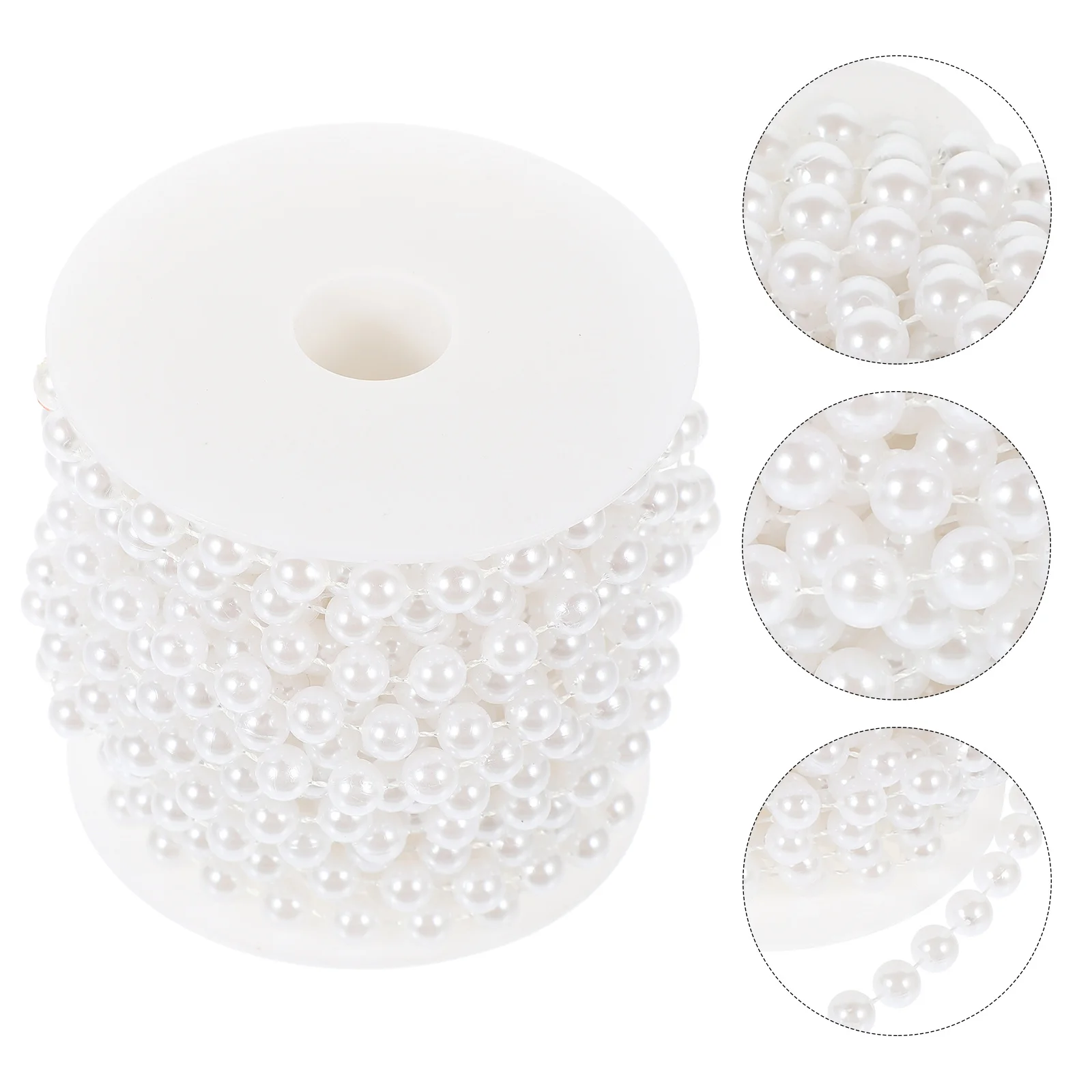 

1 Roll Bead Curtain Plastic Pearl Beads Decor for Door Window Christmas Tree Hanging Ornament Household Shop Decoration