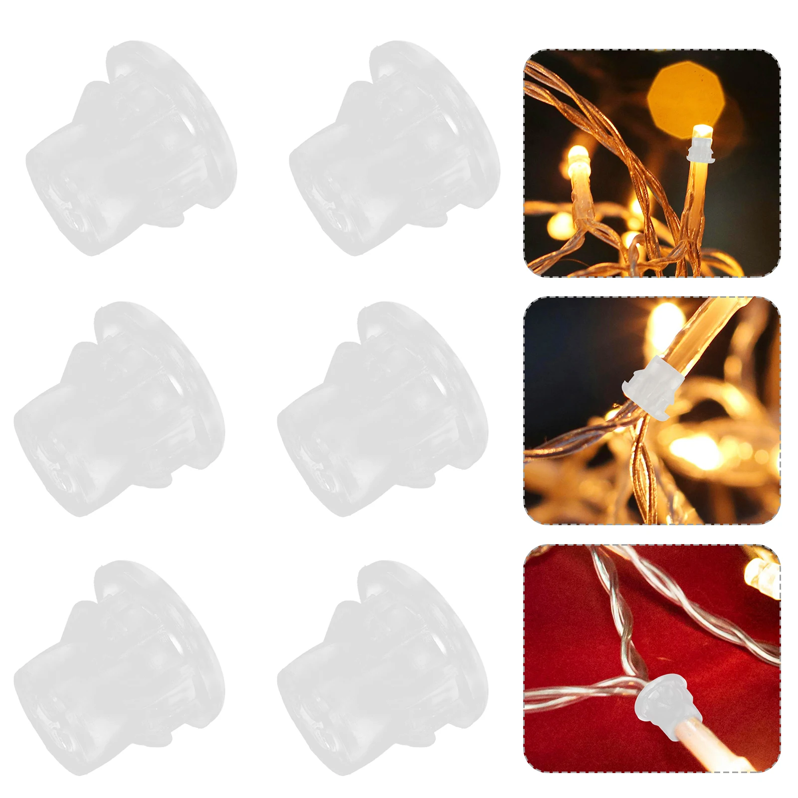 

200pcs Led Color Plugs Safety Clips String Light Clamps Replacement Parts Light String Fixing Supplies Enhanced Safety Wide
