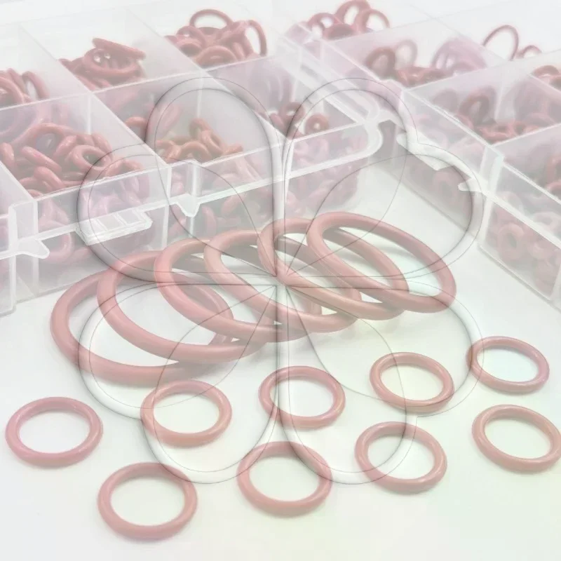 351Pcs High Temperature Resistant Silicone O-Ring Set Oil Proof Seals for Car Pipes Garage Maintenance
