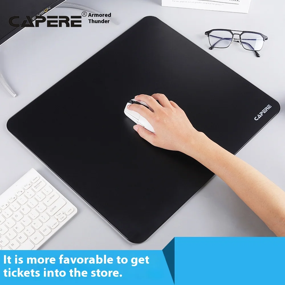 Imagem -04 - Capere-impermeável Vidro Mouse Pad Precisão Resistente ao Desgaste Liso Tamanho Grande pc Gamer Acessórios Gl01