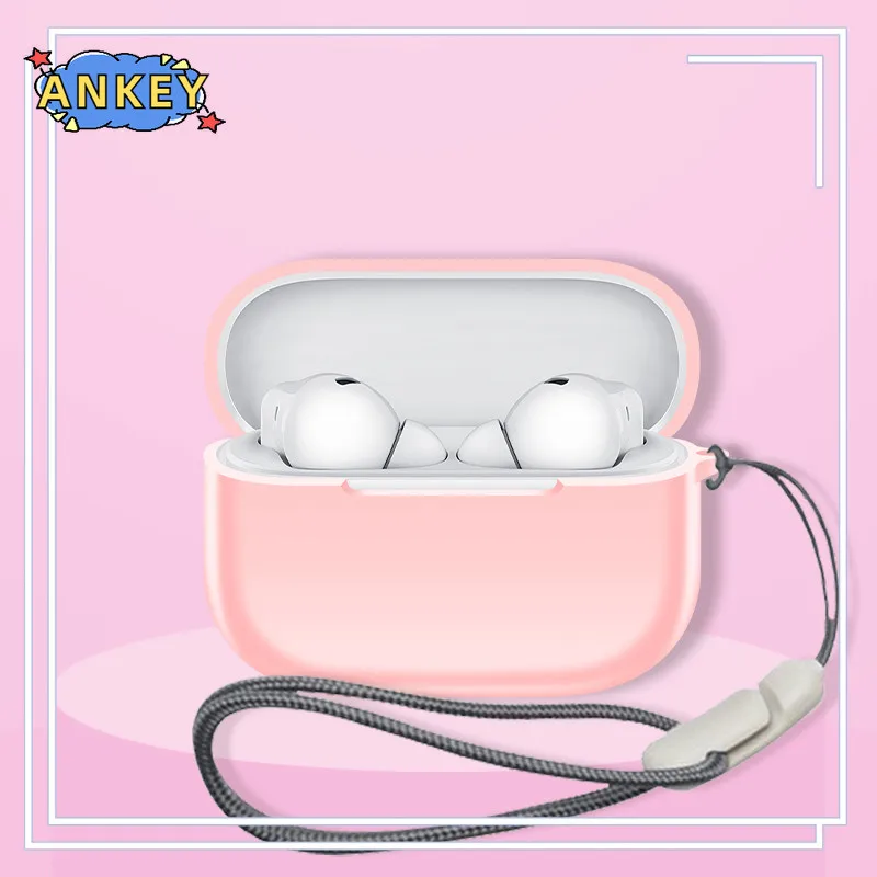 Für Huawei FreeBuds SE4 ANC Hülle Kopfhörer Premium Silikonhülle Stoßfester, zugänglicher Ladeanschluss mit Trageband