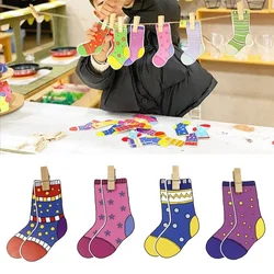 Toddler Montessori Material DIY Toys Socks Colors Sorting Matching Games Early Educational Learning Toys Preschool Teaching Aids