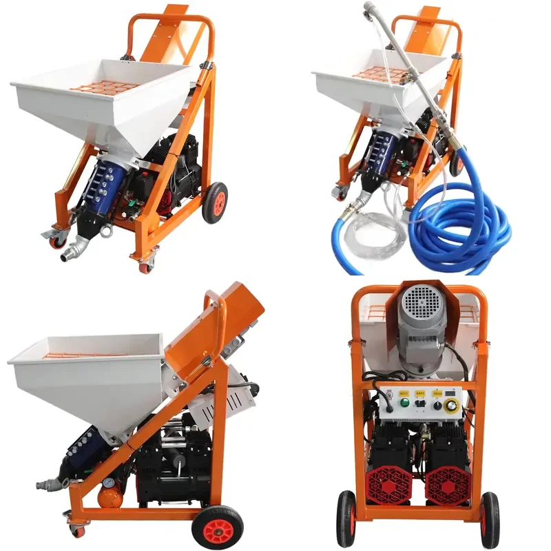 Portable Mortar Cement Spraying Machine Gypsum Spraying Equipment for Wall Plastering Concrete Rendering Tool