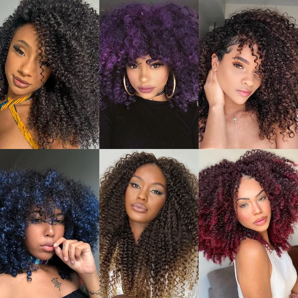 Cheveux synthétiques torsadés avec boucles pour femmes, extensions de cheveux au crochet Marlybob moelleux, tresses courtes Passion, 8 po