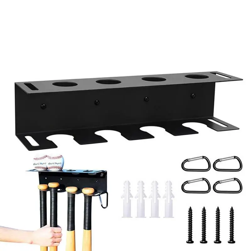 

Baseball Bat Holder Baseball Bat Hangers For Wall Hanging Organizer For 4 Bats Wall Or Fence Mount Equipment Holder Solid Steel