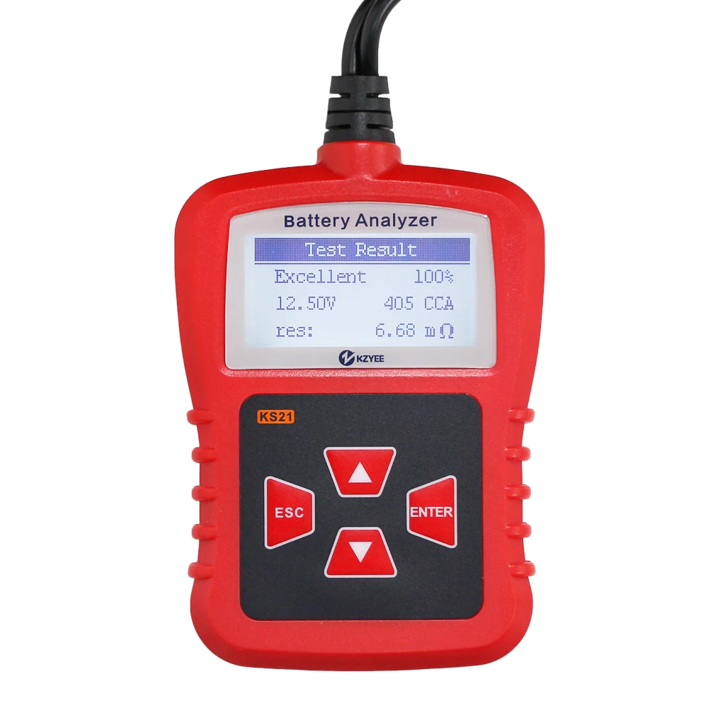 

KS21 12V Automotive Lead Acid AGM GEL EFB Battery Analyzer Vehicle Battery Capacity Load Tester Motorcycle Battery Inspection