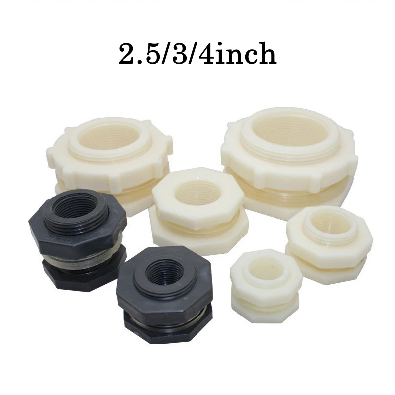 

2.5/3/4inch ABS Water Tank Connector Aquarium Fish Tank DIY Fittings Bucket Joints Plastic Water Tower Accessories