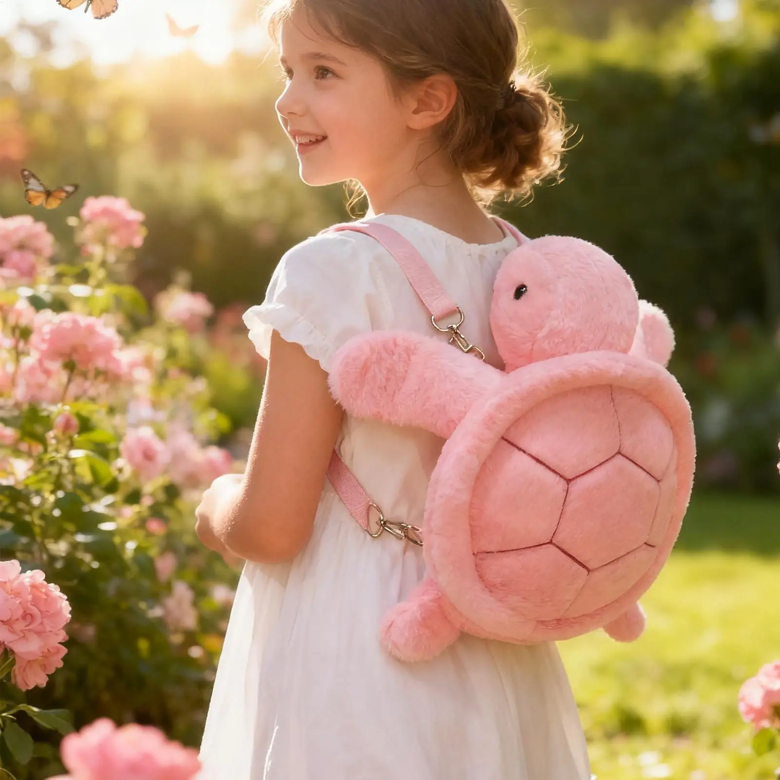 حقيبة ظهر على شكل سلحفاة من القطيفة اللطيفة على شكل سلحفاة لطيفة لوقت اللعب والسفر العائلي والمهرجانات اليومية والمدرسة وأعياد الميلاد في الهواء الطلق