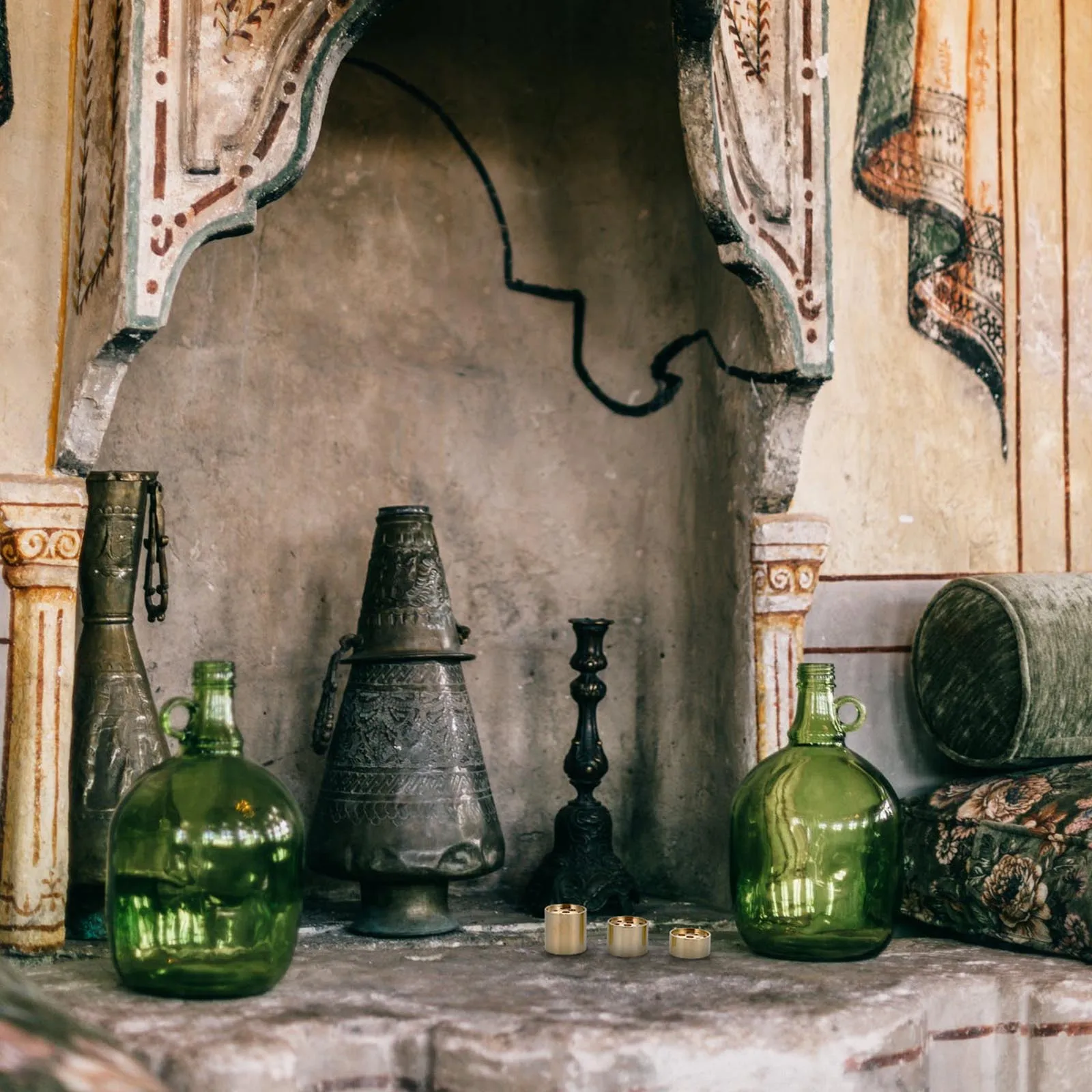 

Retro Copper Incense Holder Aromatic Burner Decorative Censer Mini Backflow Desktop Easy Clean Smooth Lines