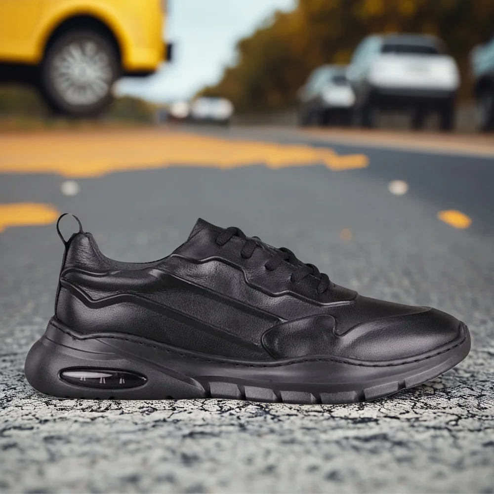 

Casual Leather Shoes Men Trendy Luxury Original Handmade Air Cushion Sneakers Outdoor Sports Running Walking Famous Bottom 2026