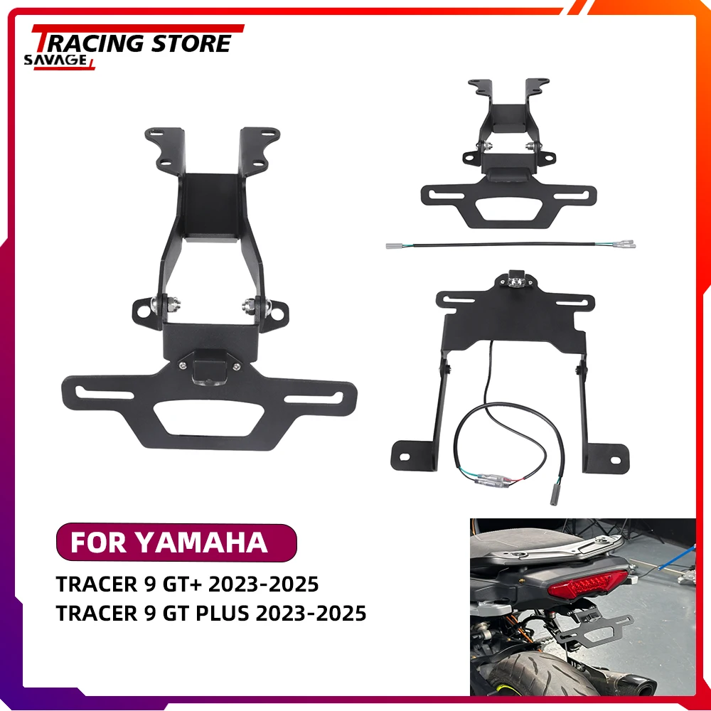 

Adjustable Foldable Concealed Fender Eliminator Kit License Plate Holder For Yamaha Tracer 9GT+ 9 GT Plus Rear Tail Tidy Bracket