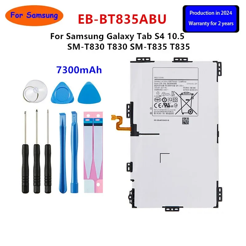 

Brand New EB-BT835ABU 7300mAh Tablet Replacement Battery For Samsung Galaxy Tab S4 10.5 SM-T830 T830 SM-T835 T835 +Tools