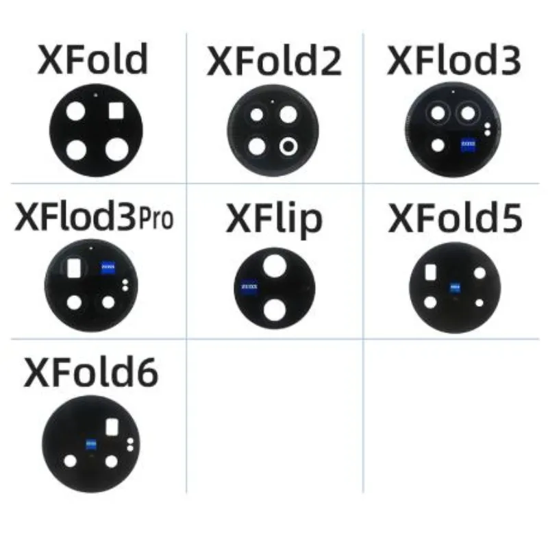 Repair Rear Lens Glass For Vivo X Fold 6 5 3 2 Pro X Flip 5G Back Camera Glass Lens Cover Replacement Parts