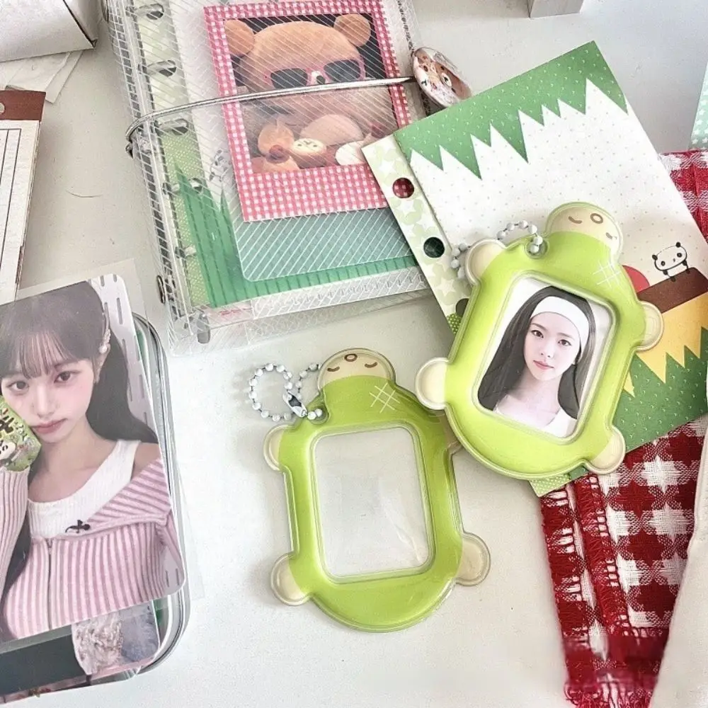 

New Cute Turtle Kpop Photocard Holder Keychain Multifunction PVC 2 Inch Idol Photos Cover Cute Original Photocard Case Students