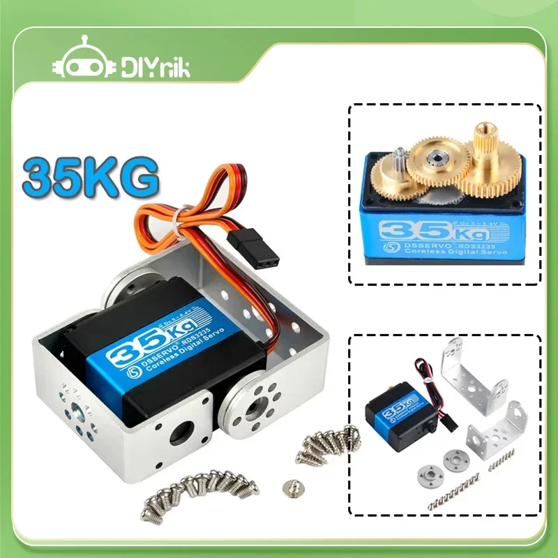 35KG RDS3235 Doppio Albero RC Servo Digitale Metal Gear Coreless Motore 180/270 Gradi Servi Per Auto Telecomandate Modello di Robot