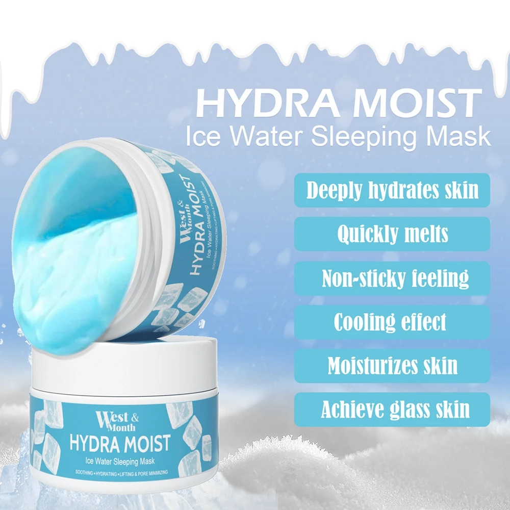 

100g Hydra Moist Ice Water Facial Sleeping Mask Mud Whitening Moisture Night Repair First Aid Beauty Health Brighten Nourishing