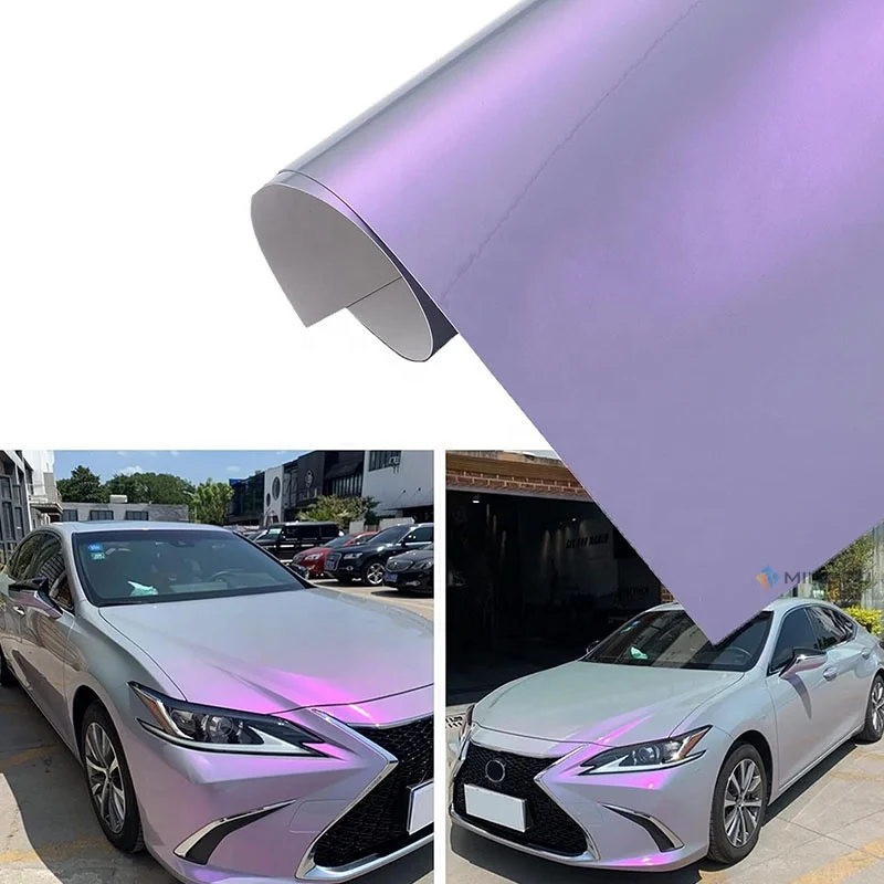 Mingtu Custom OEM ODM Wholesale Gray to Charming Purple Glossy Chameleon Vinyl Wrap Color Change DIY Vehicle Vinyl Film