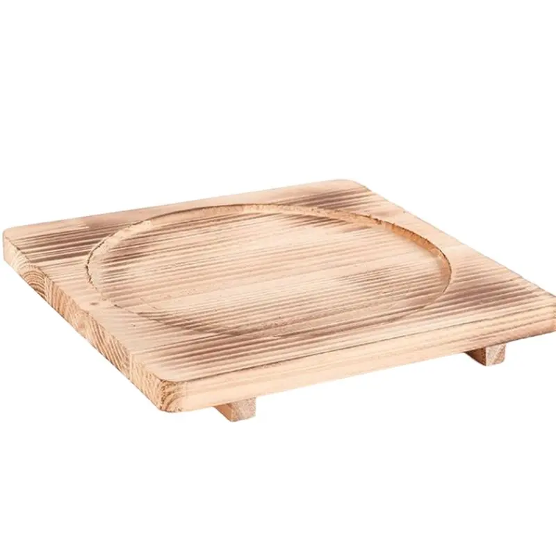 

BHTS-Wood Pot Holder Wooden Trivets Bowl Trivet Hot Stone Pot Mat Korean Dolsot Plate Base Placemat Bibimbap Coaster Board