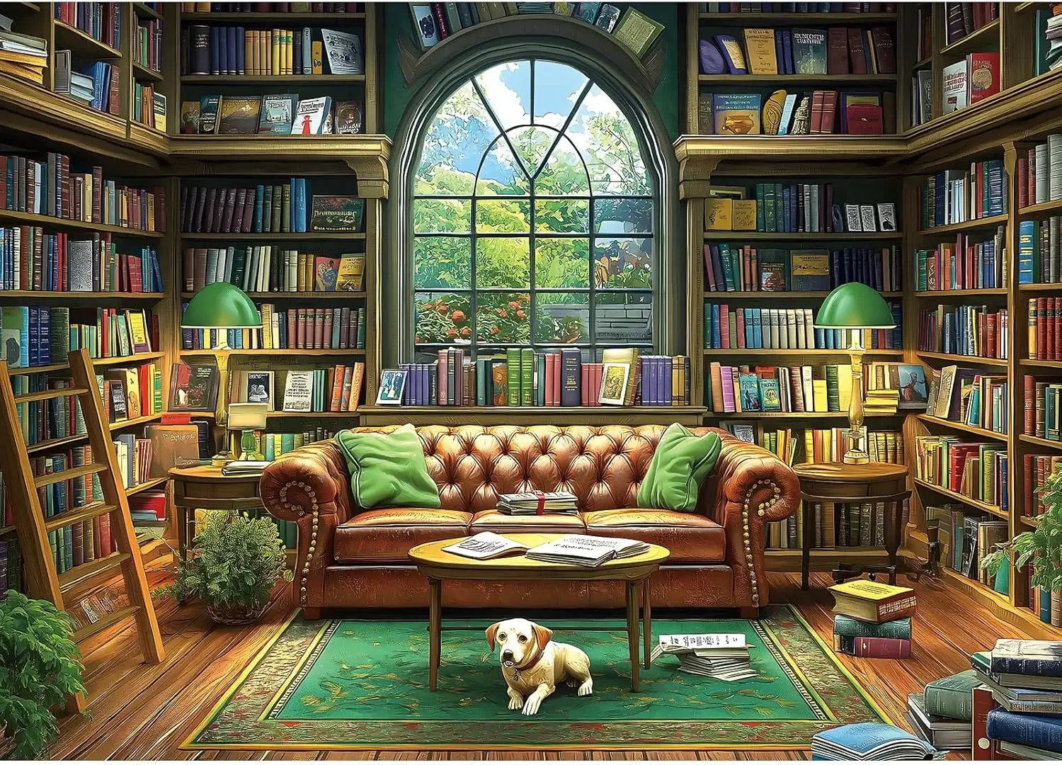 

Unique Book Room Adult Wooden Puzzle 1000/500/300 Piece Jigsaw Puzzle for Gameroom Bedroom Party Birthday Gift Challenging Game