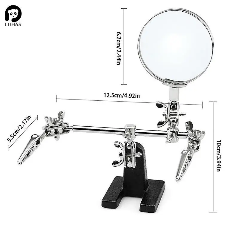 Welding Auxiliary Clip Magnifier Electric Circuit Board Repair Welding Iron Bracket Adjustable magnifying soldering clamp